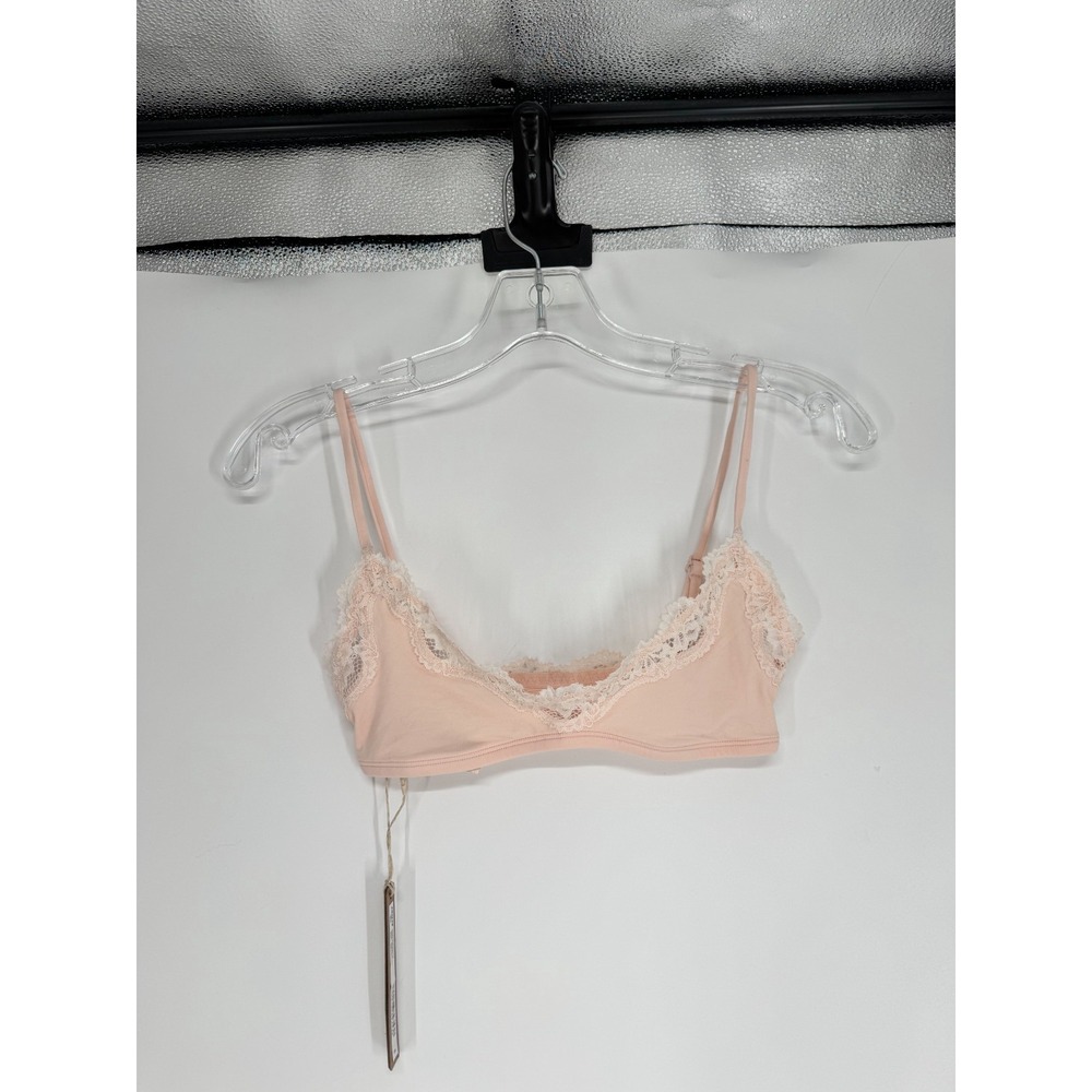 SKIMS Fits Everybody Lace Scoop Bralette Bra Womens 2XS XXS Primrose Tonal Pink